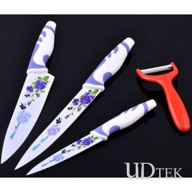 4pcs per set stainless steel coated kitchen chef knife UDTEK3003